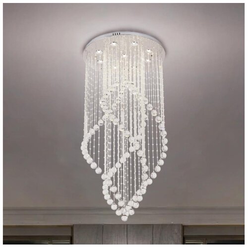  LED kristalna stropna svetiljka NAURU LED/30W/230V prečnik 60 cm sjajni hrom + daljinski upravljač Cene