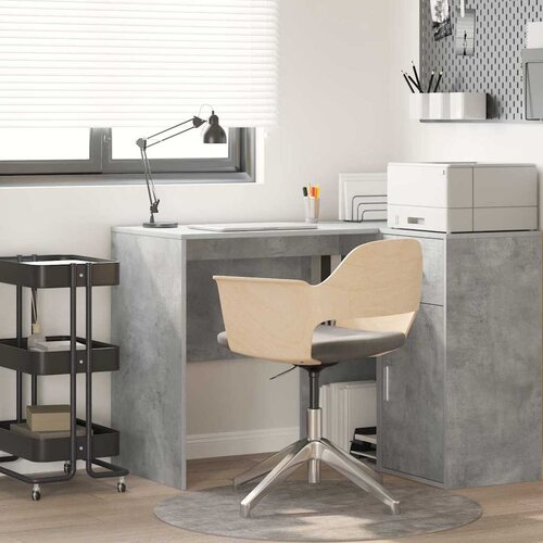  Stol s policom Betonski sivi 102 x 50 x 75 cm Konstruirano drvo Cijene