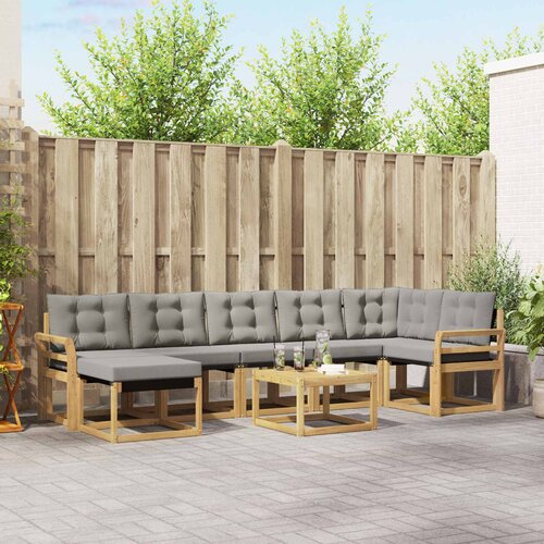  Set vanjskih sofa 8 kom. Bijela i svjetlosiva Cijene
