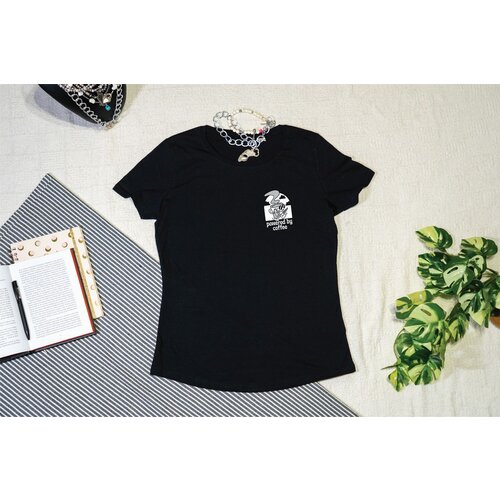 POWERED by coffee - Strukirana majica Crna 2XL Cene