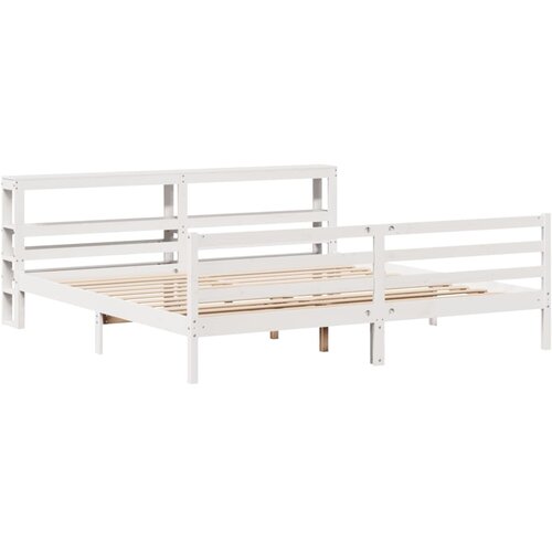 vidaXL Okvir kreveta bez madraca bijeli 180x200 cm od masivne borovine Cene