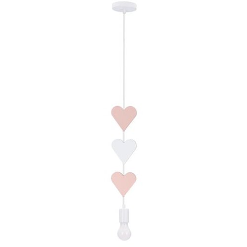 Candellux luster/visilica-hearts viseća lampa 1X20W E27 iq kids roze+bela Cene