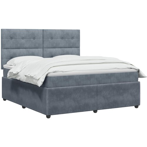  Boxspring krevet s madracem Tamnosiva 140 x 200 cm Bar&amp;scaron;un Slike