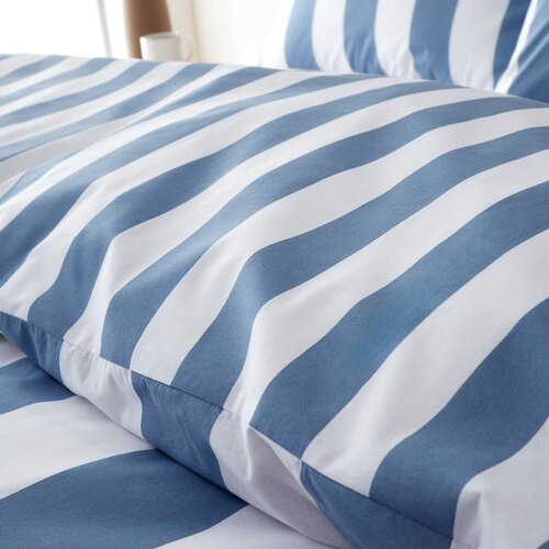 Catherine Lansfield Bijela/plava posteljina za krevet za jednu osobu 135x200 cm Cove Stripe &amp;ndash; Slike