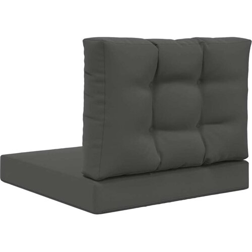  Jastuk za vanjsku sofU 2 pcs Antracit Poliester - Antracit 60 x 60 cm 1x sjedalo +1x naslon (3D s bartagom) Slike