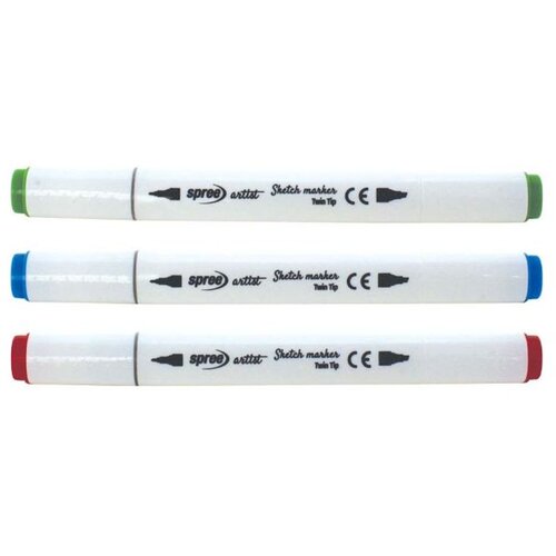  Flomasteri duo za skiciranje, 80/1, Spree, u pvc koferu Slike