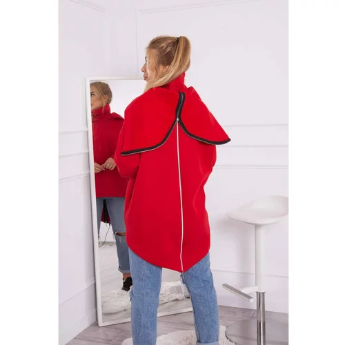 Kesi Insulated sweatshirt with a zipper at the back red
