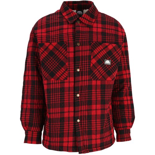 Southpole Men's flannel shirt jacket dark red Cene