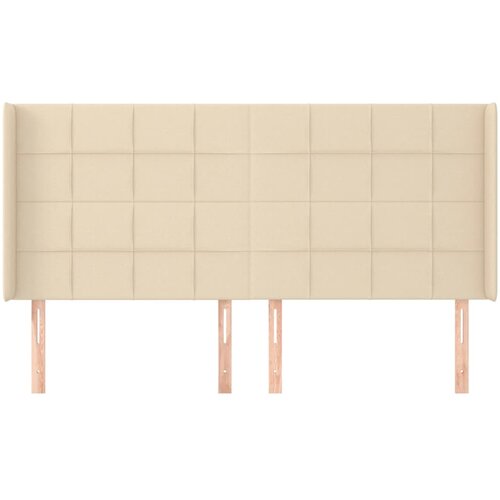  Uzglavlje s u&amp;scaron;ima krem 203x16x118/128 cm od tkanine Slike