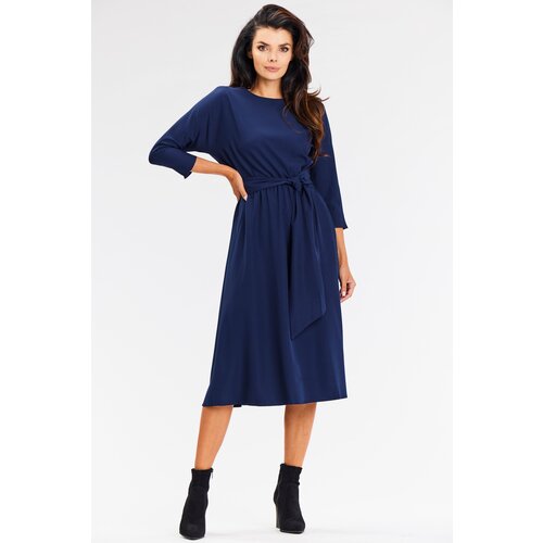 Awama Woman's Dress A662 Navy Blue Slike