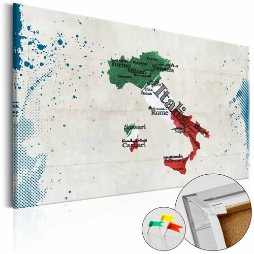  Slika na plutenoj podlozi - Italy [Cork Map] 120x80
