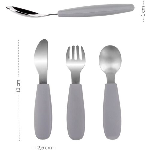 Zopa Silicone Children&amp;#039;s Cutlery pribor za otroke 6 m+ Mustard Yellow 3 kos Slike