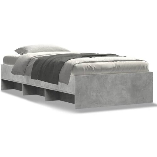 VidaXL Okvir kreveta boja betona 90 x 190 cm od konstruiranog drva Slike
