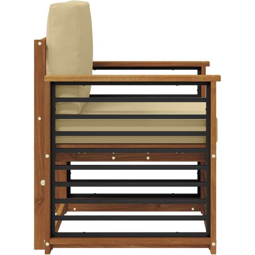  Set vanjskih sofa s jastukom Prirodna 71 x 63 x 73 cm - Prirodno i bež prikladno za stan Slike
