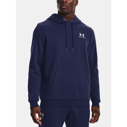 Under Armour Sweatshirt UA Essential Fleece Hoodie-NVY - Mens