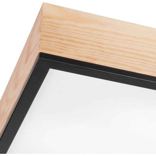  plafonsko svetlo natural square 4xE27/15W/230V 48x48 cm borovina/crna Slike