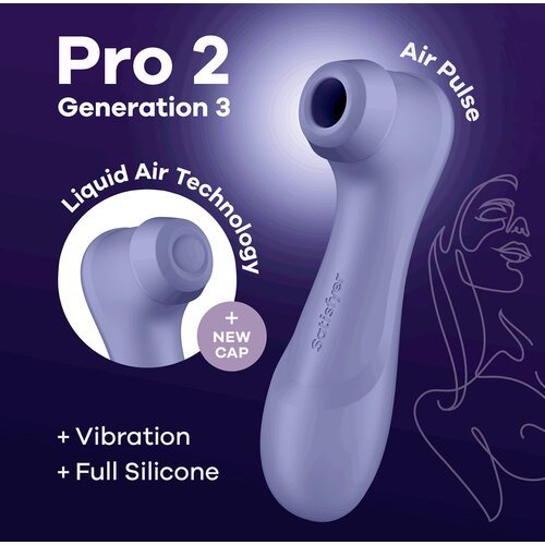 Satisfyer Vibrator SATISFYER Pro 2 Generation 3 with Liquid Air Lilac Slike