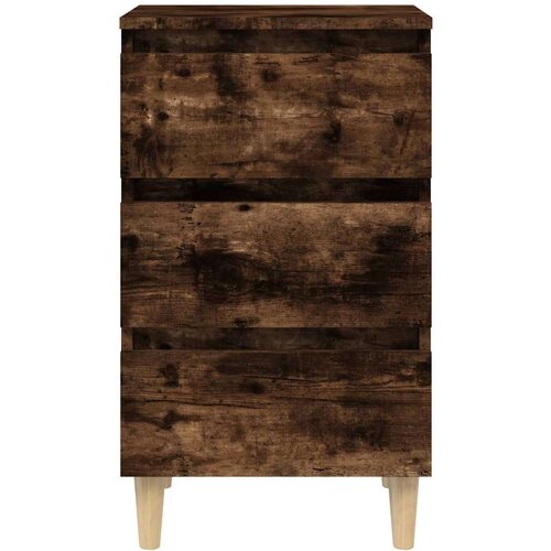  Noćni ormarići s drvenim nogama 2 kom boja hrasta 40x35x69 cm Slike