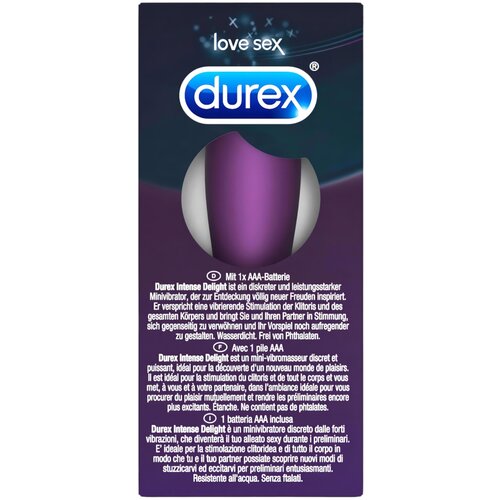 Durex Intense Delight Bullet - mini vibrator s palico (vijolična) Slike