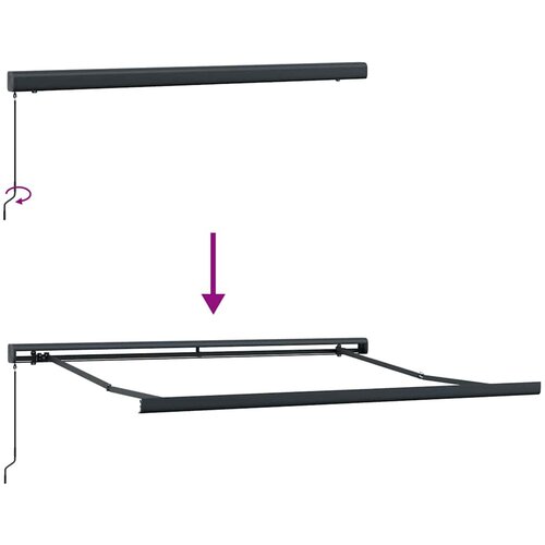  Povlačivi tende Zelena i bijela 350 x 250 cm Platno i Aluminij Slike