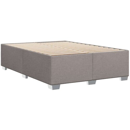 VidaXL Okvir za krevet bez madraca smeđesivi 140x200 cm od tkanine Slike