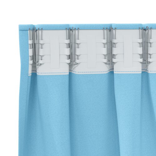 VidaXL Zavjese 2 pcs Svijetlo plava 245 x 140 cm Poliester Slike