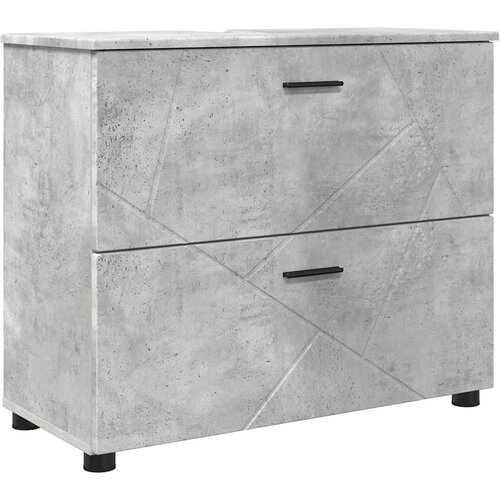VidaXL Kupaonski ormar Beton siva 76.5 x 35 x 64 cm Konstruirano drvo Slike