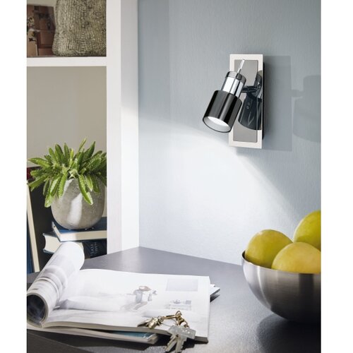 Eglo davida 1 spot/1, led, gu10, 1x5w, 400lm, hrom/crna Slike