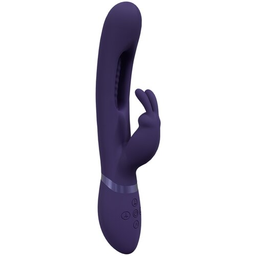 VIVE Mika Rechargeable Triple Motor Vibrating Rabbit With Innovative G-Spot Flapping Stimulator Purple Cene