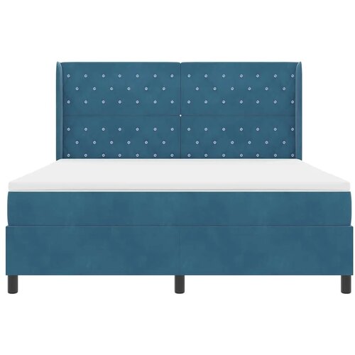 Box spring krevet s madracem Plava 180 x 200 cm Bar&amp;scaron;un - Tamno plava 180 x 200 cm Kristal s dugmadima Slike