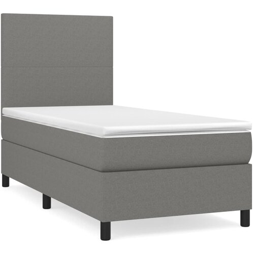 Maison Chic Box spring postelja - Vzmetna postelja z vzmetnico temno siva 80x200 cm blago SL12772, (21907250) Cene