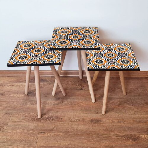 Hanah home 3Shp29 - multicolor multicolor nesting table (3 pieces) Cene
