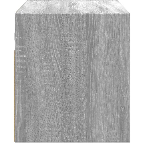  Zidni TV ormarić s LED svjetlima siva boja hrasta 100x31x35 cm Slike