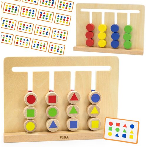 Viga je zagonetka s Montessori bojama i figurama Cijene