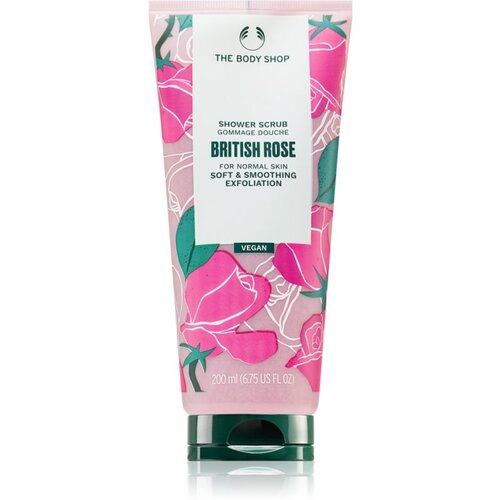 The Body Shop Shower Scrub nježni piling za tijelo s mirisom ruže 200 ml Slike