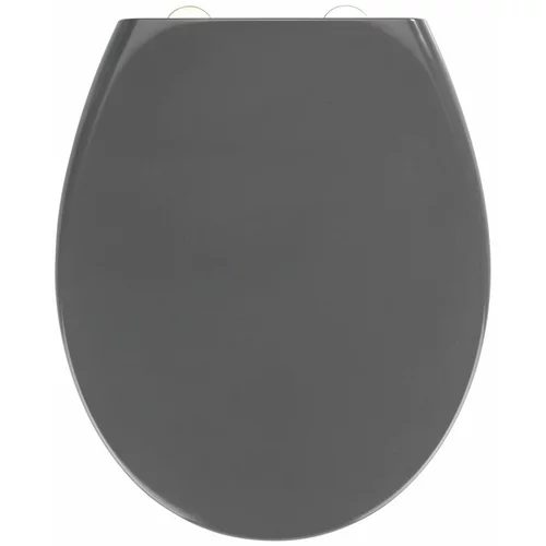 Wenko Temno siva WC deska z enostavnim zapiranjem Samos, 44,5 x 37,5 cm