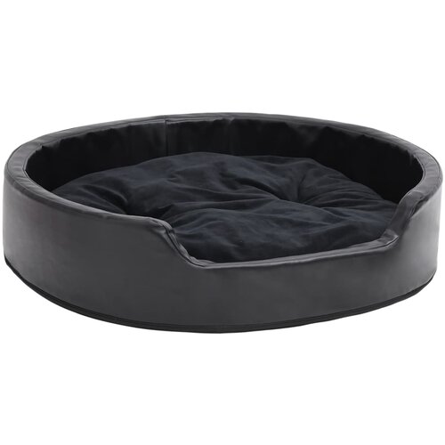  Krevet za pse crni 79 x 70 x 19 cm od pli&amp;scaron;a i umjetne kože Slike
