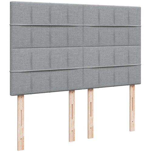 vidaXL Box spring postelja z vzmetnico svetlo siva 140x200 cm blago Cene