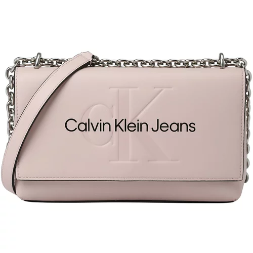 Calvin Klein Jeans Torba preko ramena roza / crna / srebro