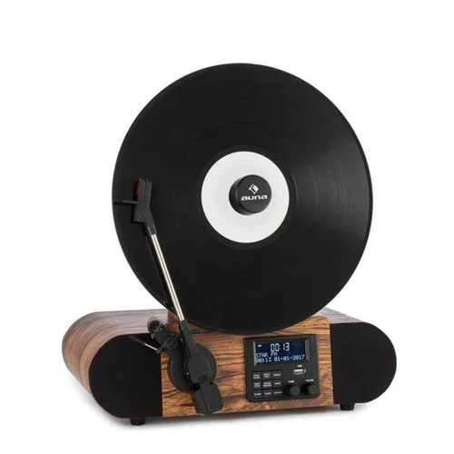 Auna Verticalo SE DAB retro gramofon, Smeđa