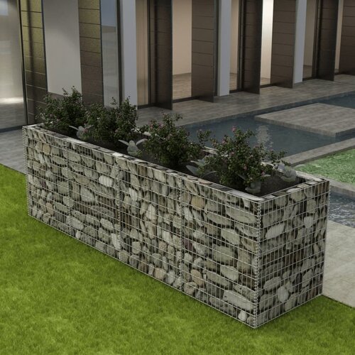 vidaXL Visoka greda gabion jeklo 360x90x100 cm Cene