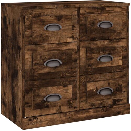  Komoda boja dimljenog hrasta 70x35,5x67,5 cm konstruirano drvo Slike