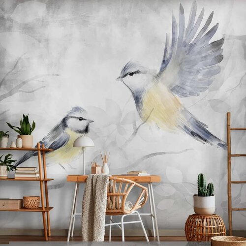  Foto tapeta - Watercolor Tit - Second Variant 150x105 Premium Slike