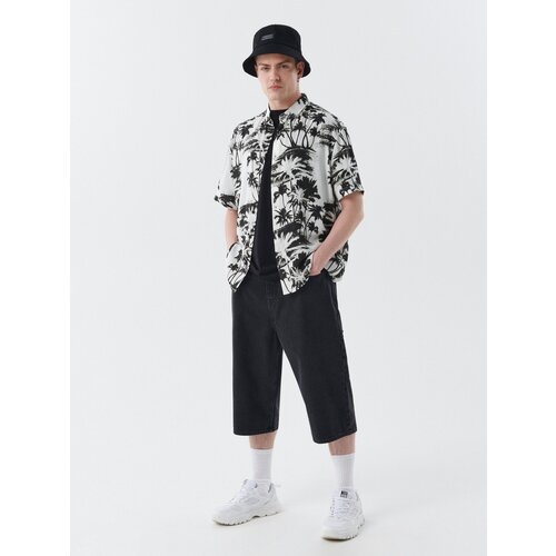 Cropp - Srajca z vzorcem palm - Bela Cene