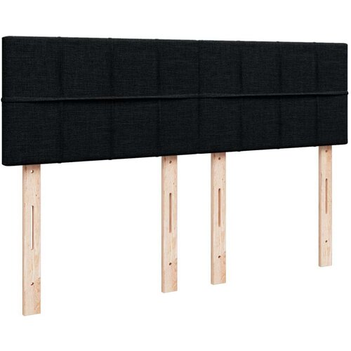 vidaXL Box spring postelja z vzmetnico črna 160x200 cm blago Cene