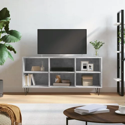 TV ormarić siva boja betona 103,5x30x50 cm konstruirano drvo