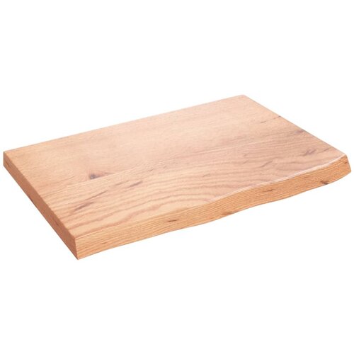 vidaXL Stenska polica svetlo rjava 60x40x4 cm trdna hrastovina Cene