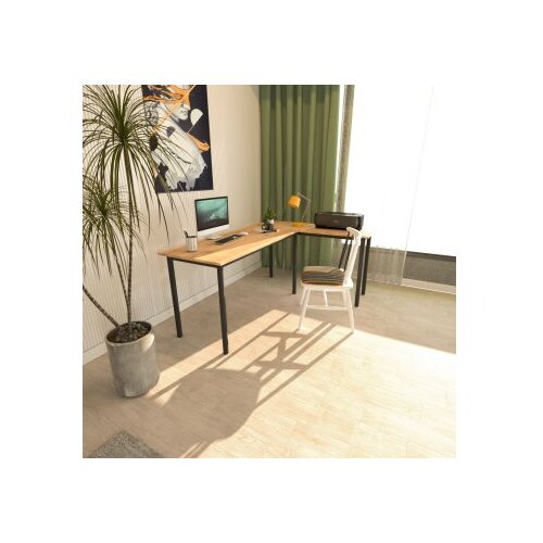 Hanah home viva l - black, atlantic pine blackatlantic pine study desk Cene