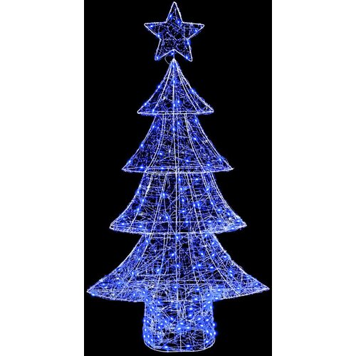  Božićno drvce s 160 LED svjetlima Plava 150 cm Akril Slike