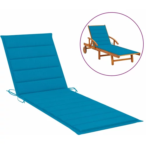 vidaXL jastuk za ležaljku za sunčanje plavi 200 x 70 x 3 cm od tkanine